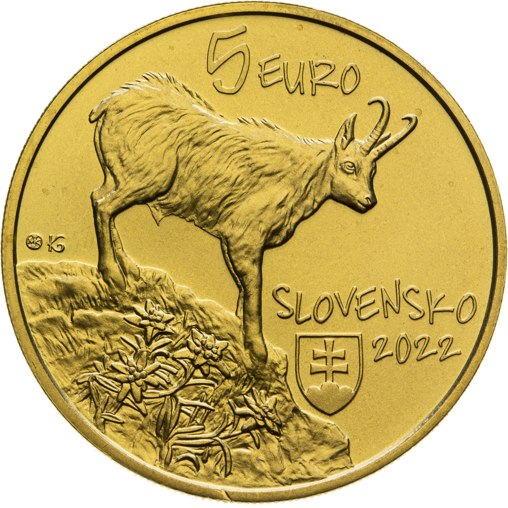 5 EURO (2022) Kamzík vrchovský tatranský (Běžná kvalita)