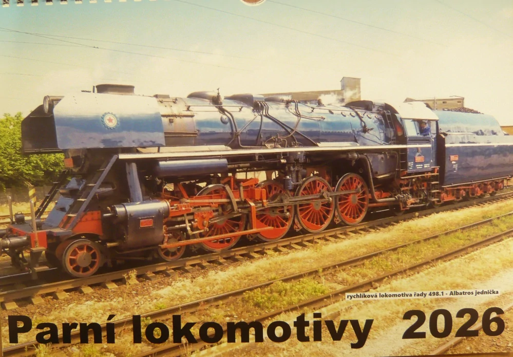 PARNÍ LOKOMOTIVY 2026 (nástěnný kalendář)