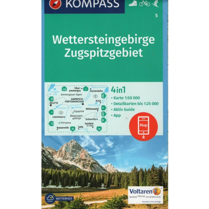 WETTERSTEINGEBIRGE ZUGSPITZGEBIET/5 KOMPASS