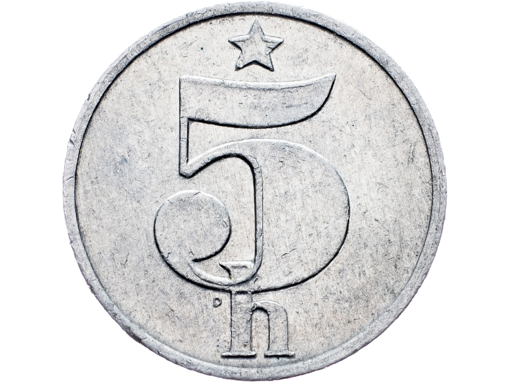 5 haléř 1977 Československo