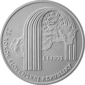 25 EURO (2018) 25. VÝROČÍ VZNIKU SLOVENSKÉ REPUBLIKY (Běžná kvalita)