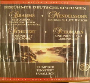 BRAHMS, SCHUBERT, MENDELSSOHN, SCHUMANN: BERUHMTE DEUTSCHE SINFONIEN/3CD(TENNSTEDT, SAWALLISCH)