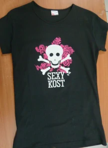 TRIČKO: SEXY KOST/M/DÁMSKÉ(ČERNÉ)