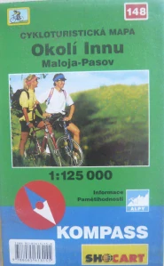 CYKLOTURISTICKÁ MAPA OKOLÍ INNU MALOJA-PASOV/148 KOMPASS