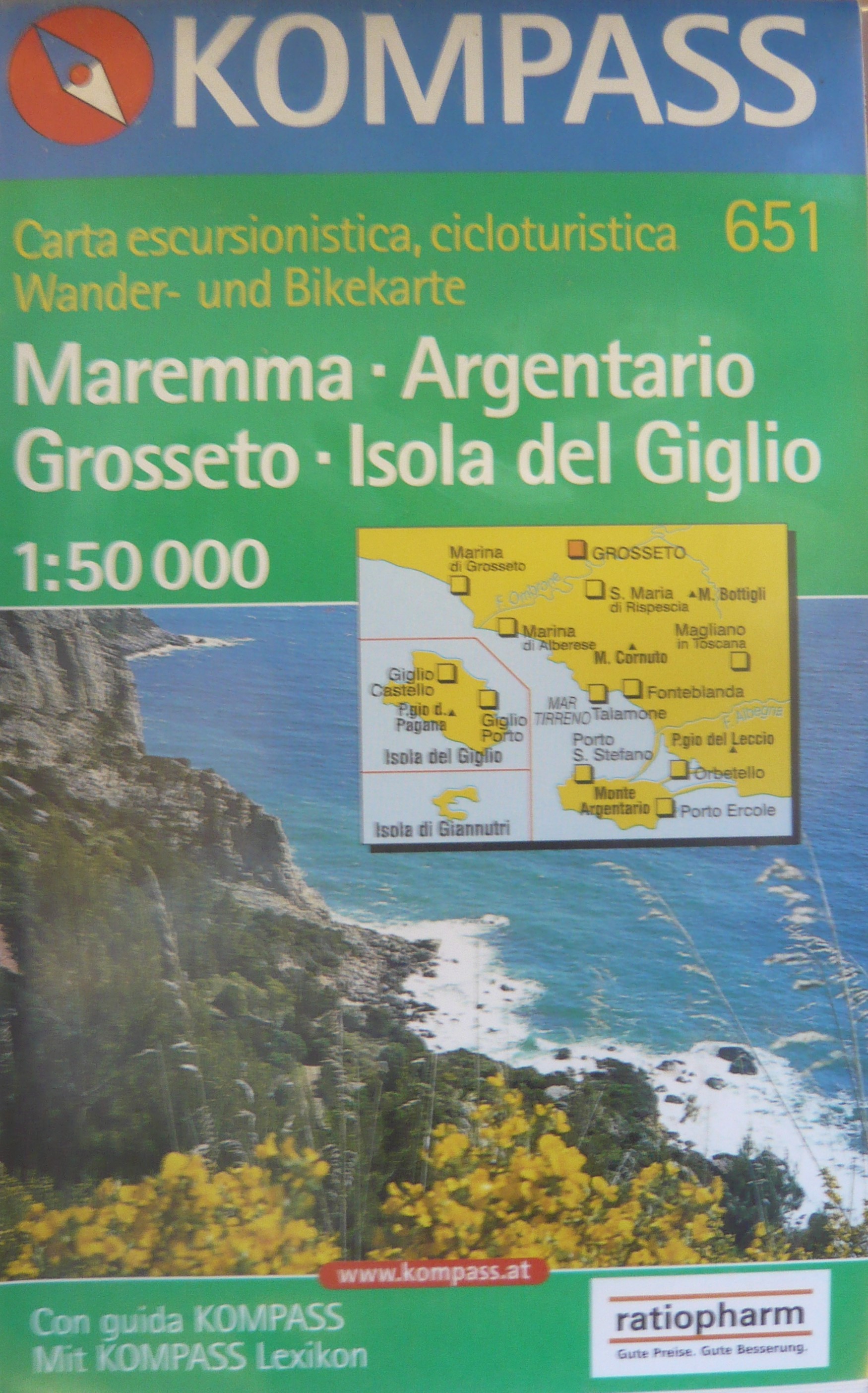 MAREMMA-ARGENTARIO GROSSETO-ISOLA DEL GIGLIO/651 KOMPASS
