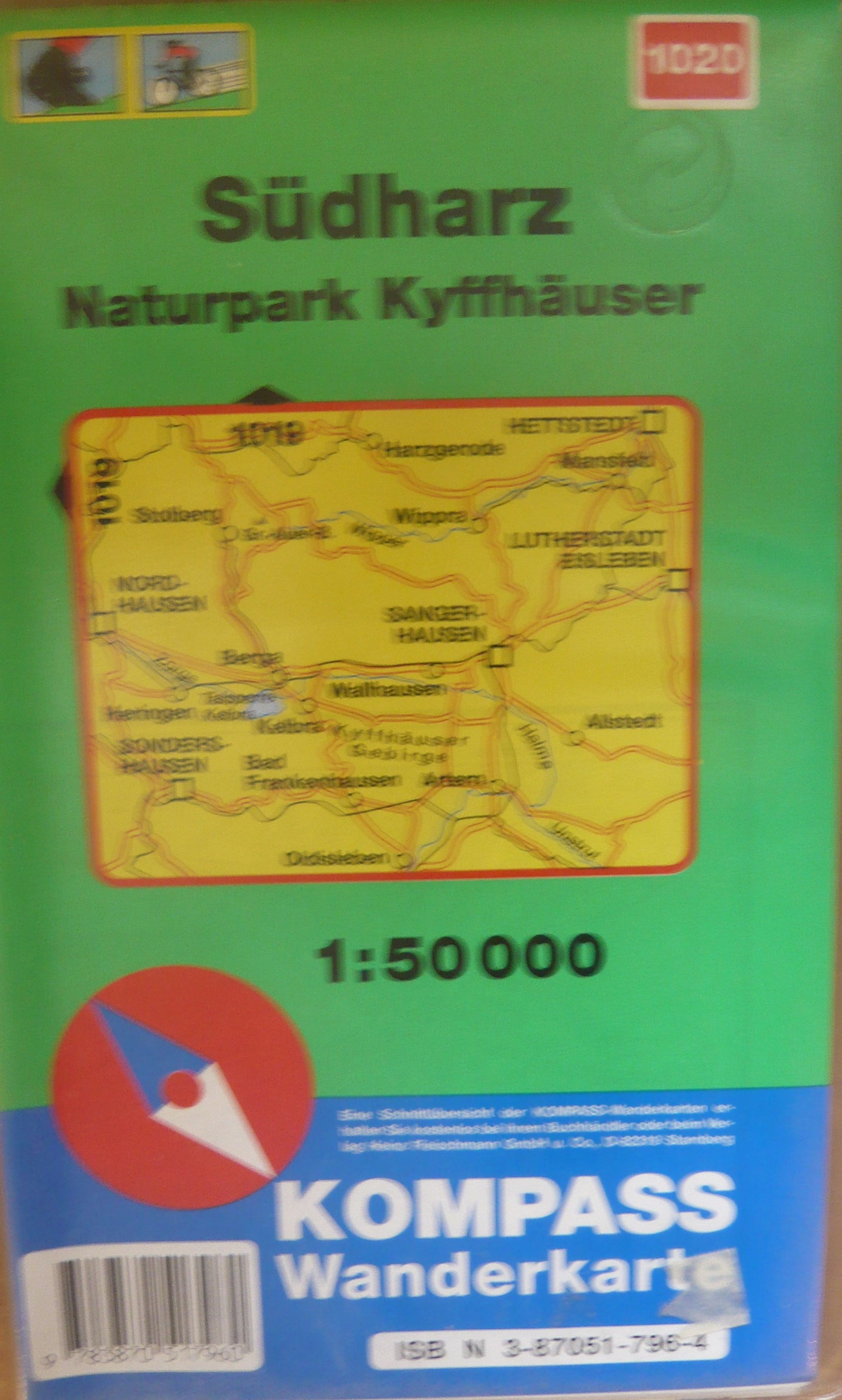 SUDHARZ NATURPARK KYFFHAUSER/1020 KOMPASS