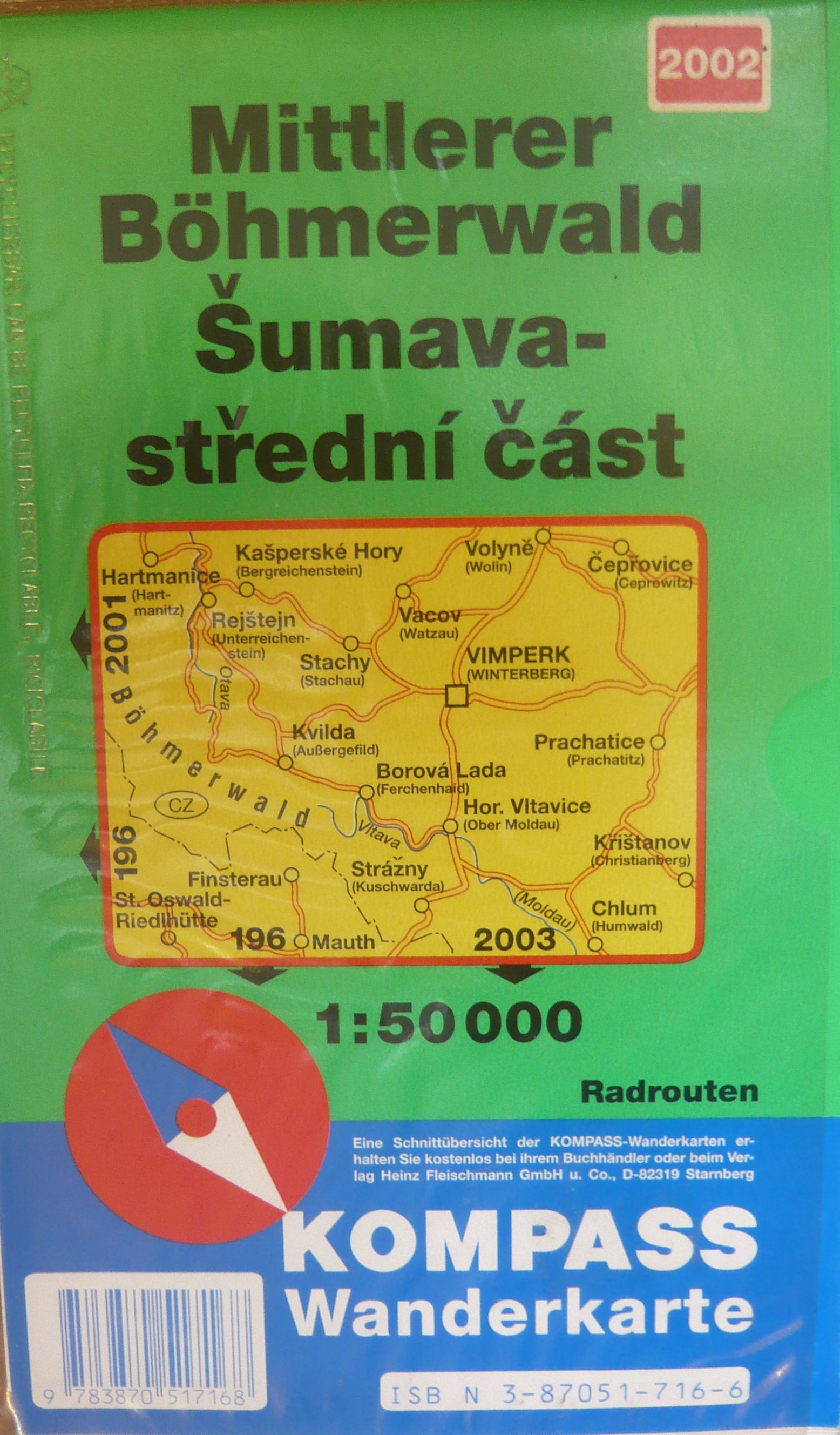 MITTLERER BOHMERWALD ŠUMAVA- STŘEDNÍ ČÁST/2002 KOMPASS