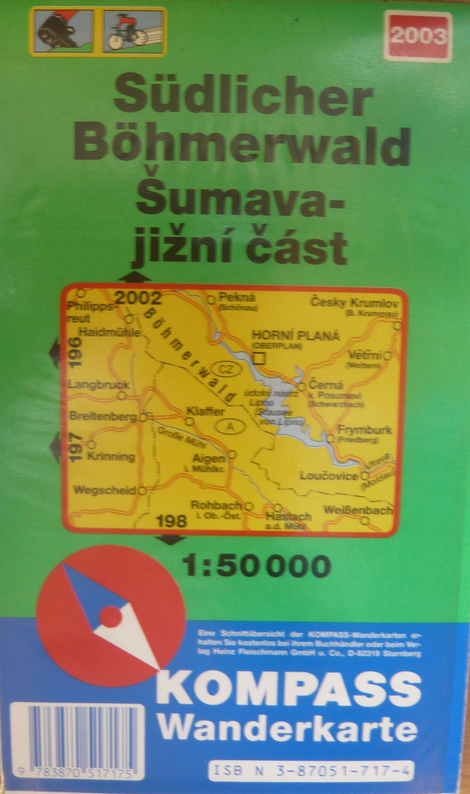 SUDLICHER BOHMERWALD ŠUMAVA - JIŽNÍ ČÁST/2003 KOMPASS