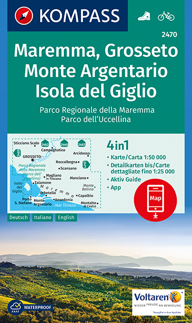 MAREMMA, GROSSETO MONTE ARGENTARIO ISOLA DEL GIGLIO/2470 KOMPASS