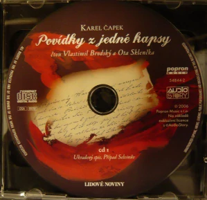 ČAPEK KAREL, PAVEL OTA: POVÍDKY Z JEDNÉ KAPSY, NEJEN O RYBÁCH/2CD(BEZ BOOKLETU)