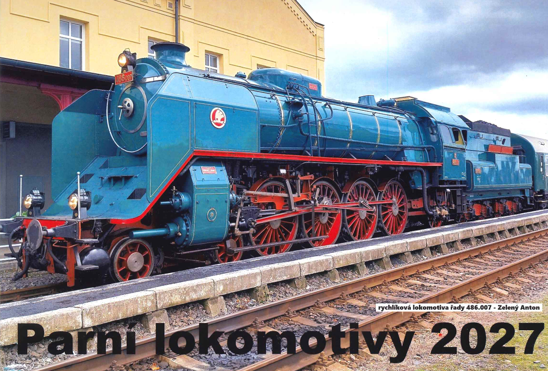  PARNÍ LOKOMOTIVY 2027 (nástěnný kalendář)