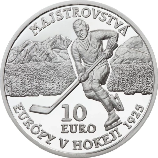 10 EURO (2025) 100 výročí Mistrovství Evropy v hokeji (běžná kvalita)