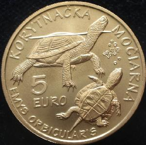 5 EURO (2026) Želva bahenni (Běžná kvalita)