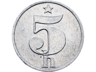 5 haléř 1980 Československo